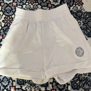 Women’s White Nike Sweat Shorts